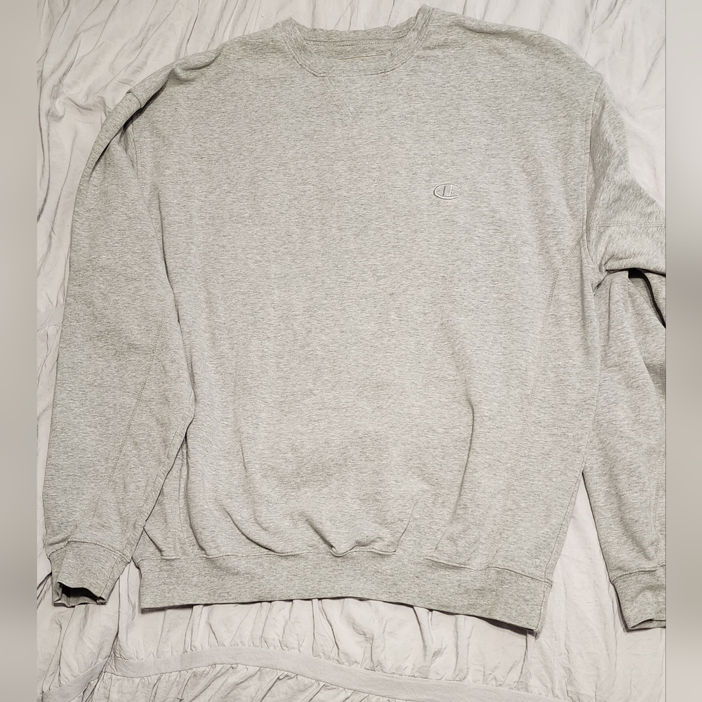 Vintage Champion Grey Long Sleeve Shirt Reverse Weave Rare